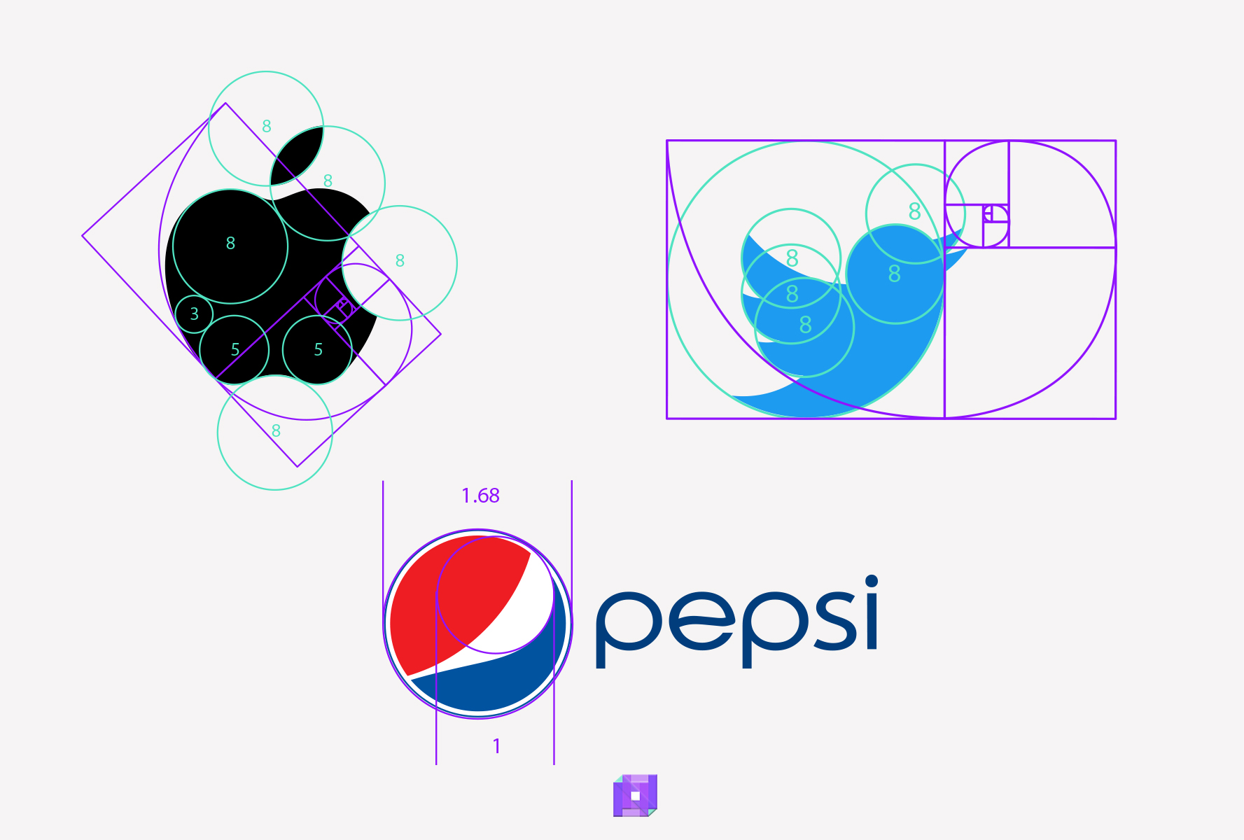 Big brands use the Golden Ratio in their logos.