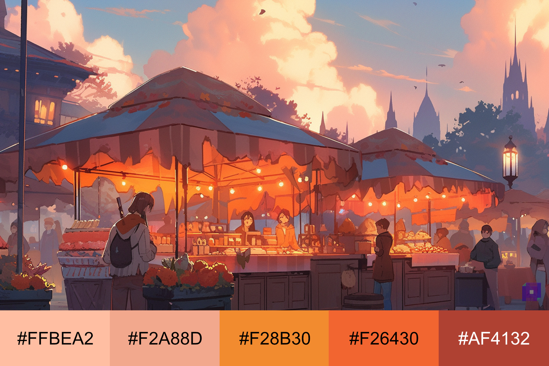 A marketplace with orange tones that evoke warmth, usefulness, and positive vibes.