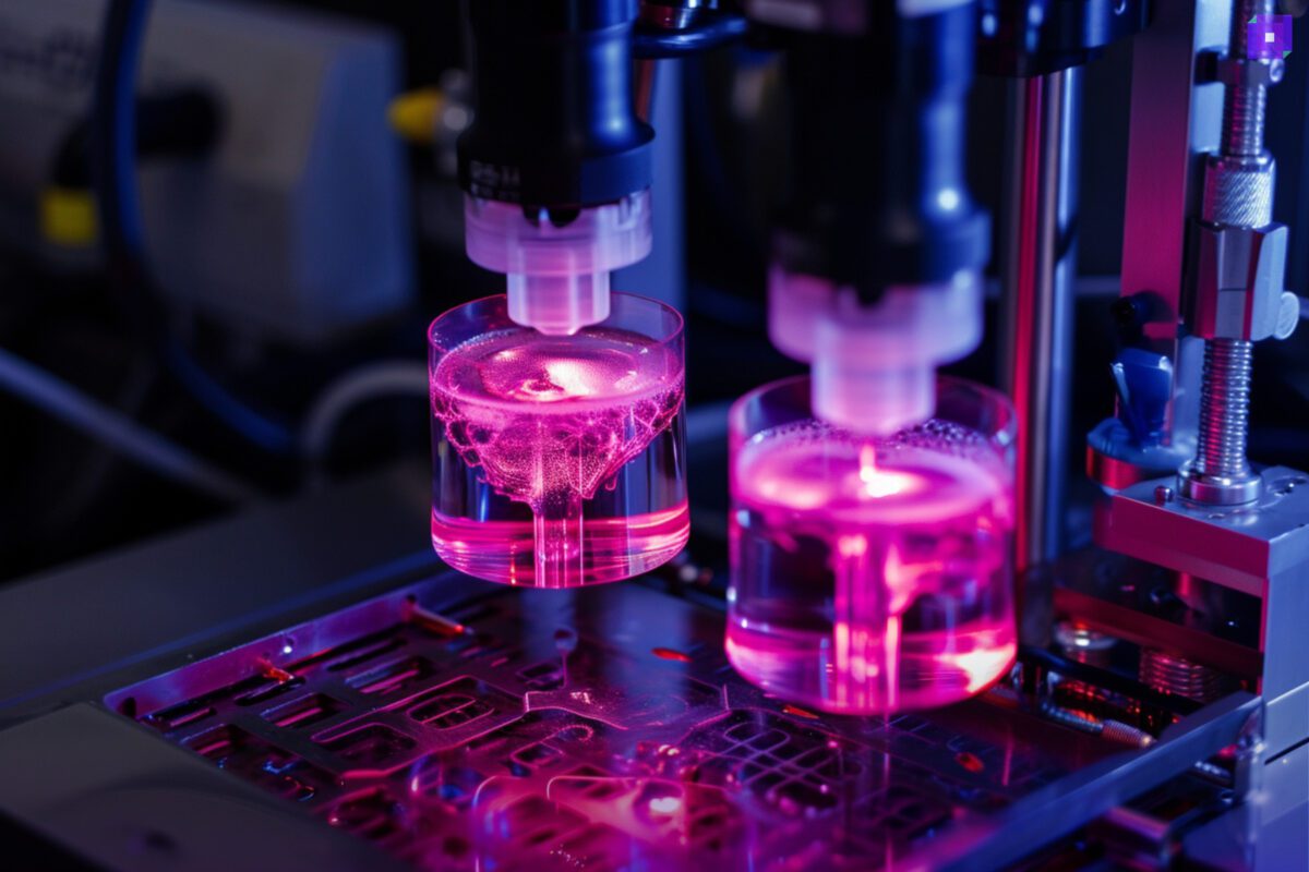 cloes up of bioprinting