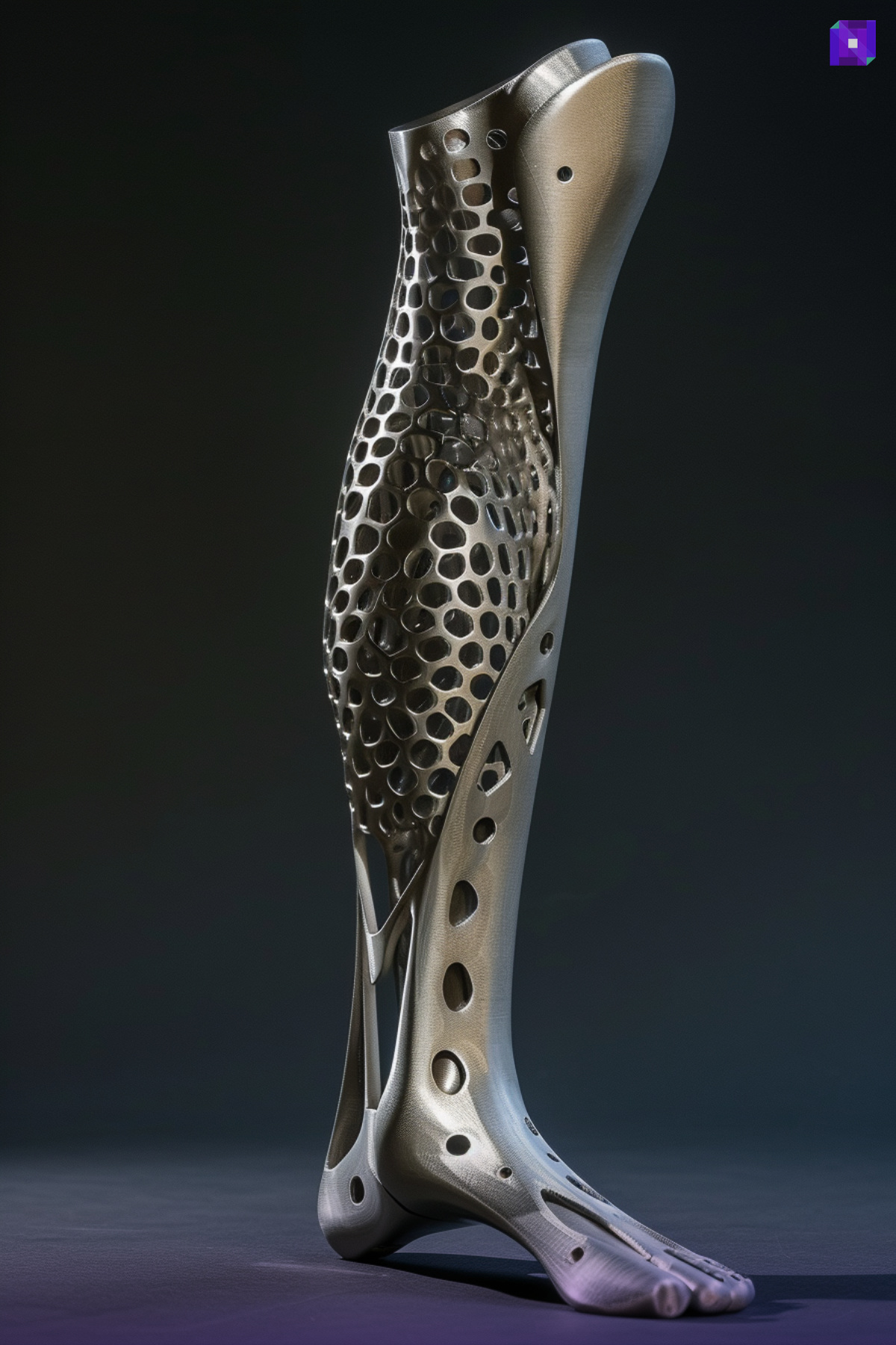 3D printed titanium prosthetic leg