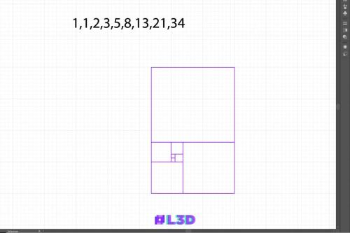 Step 10 in creating the golden ratio spiral