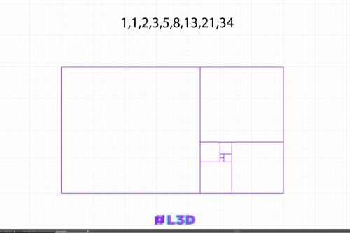 Step 11 in creating the golden ratio spiral