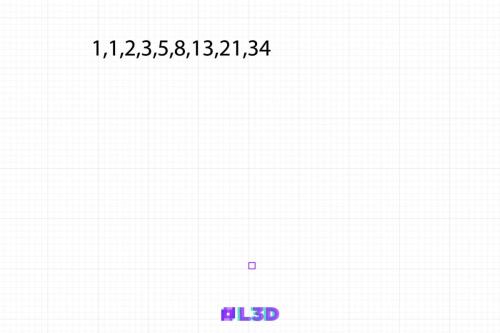 Step 3 in creating the golden ratio spiral