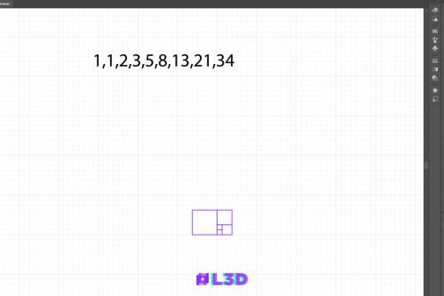 Step 7 in creating the golden ratio spiral