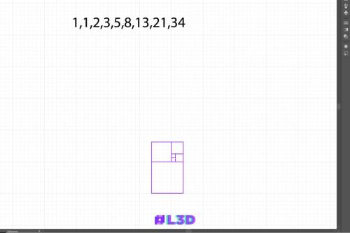 Step 8 in creating the golden ratio spiral