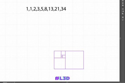 Step 9 in creating the golden ratio spiral